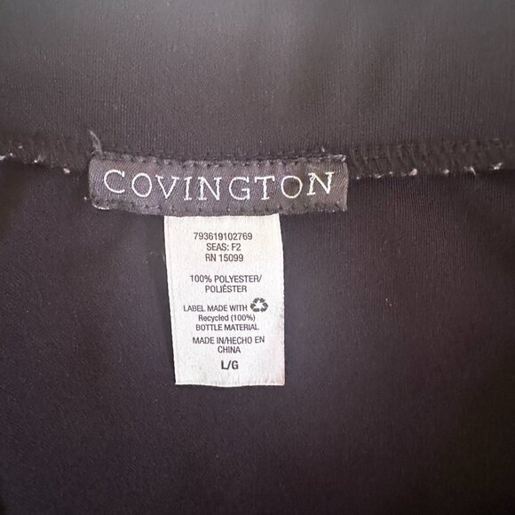 COVINGTON Women’s Large Black Pull-On Maxi Skirt Elastic Waist Comfort Fit-A106 - Picture 2 of 3